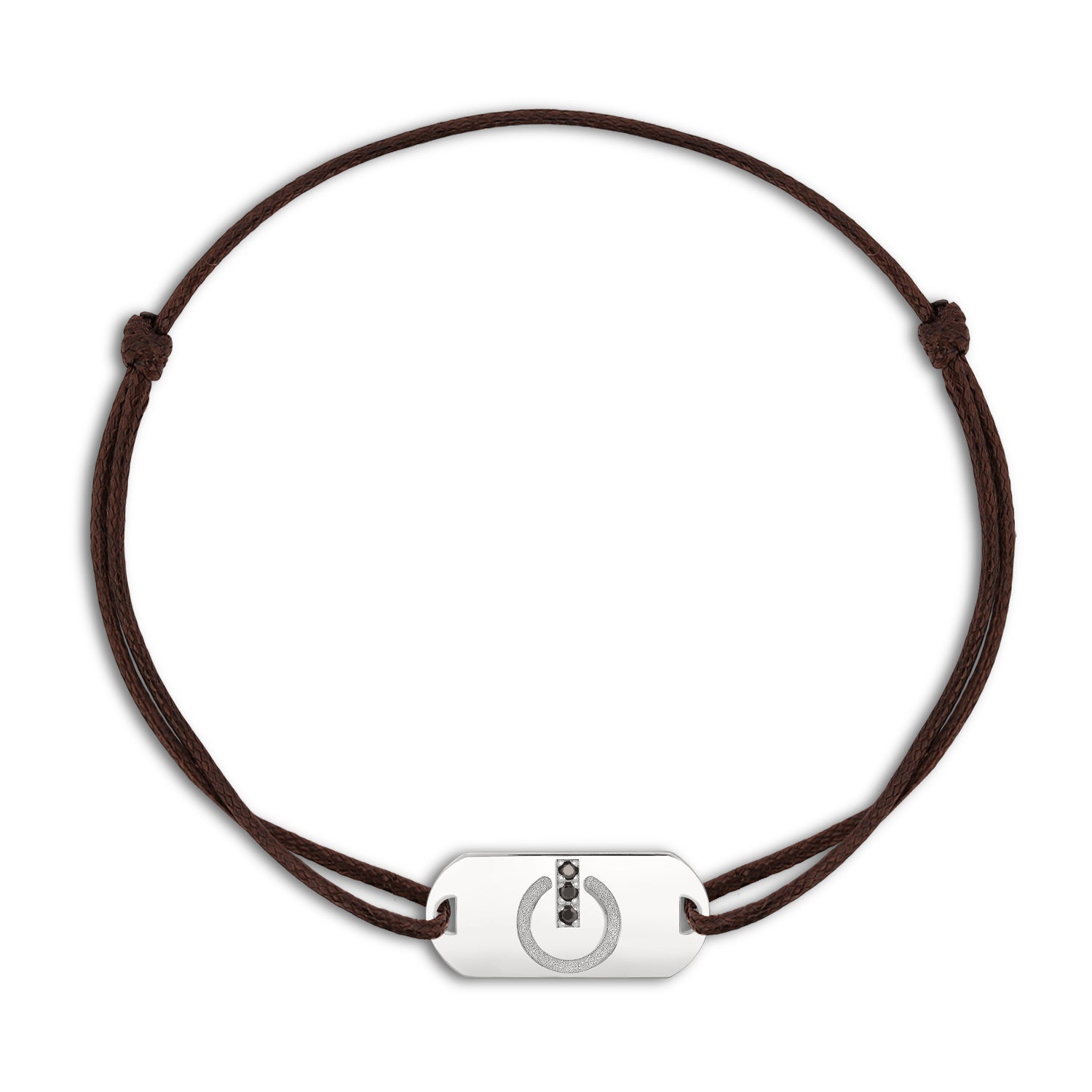 Power ON Men Gold Plate Cord Bracellet