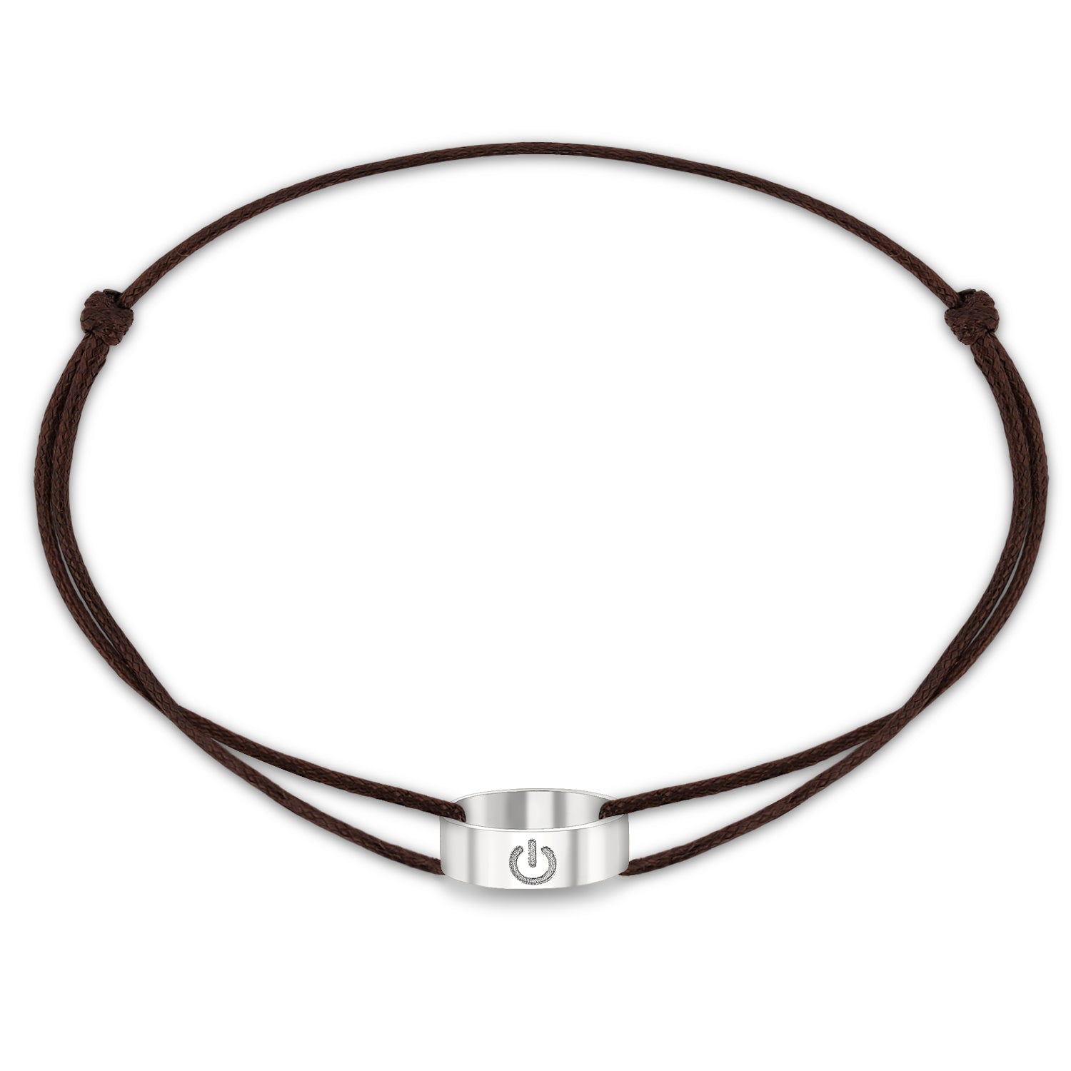 Power ON Men Cord Bracelet - One Ring