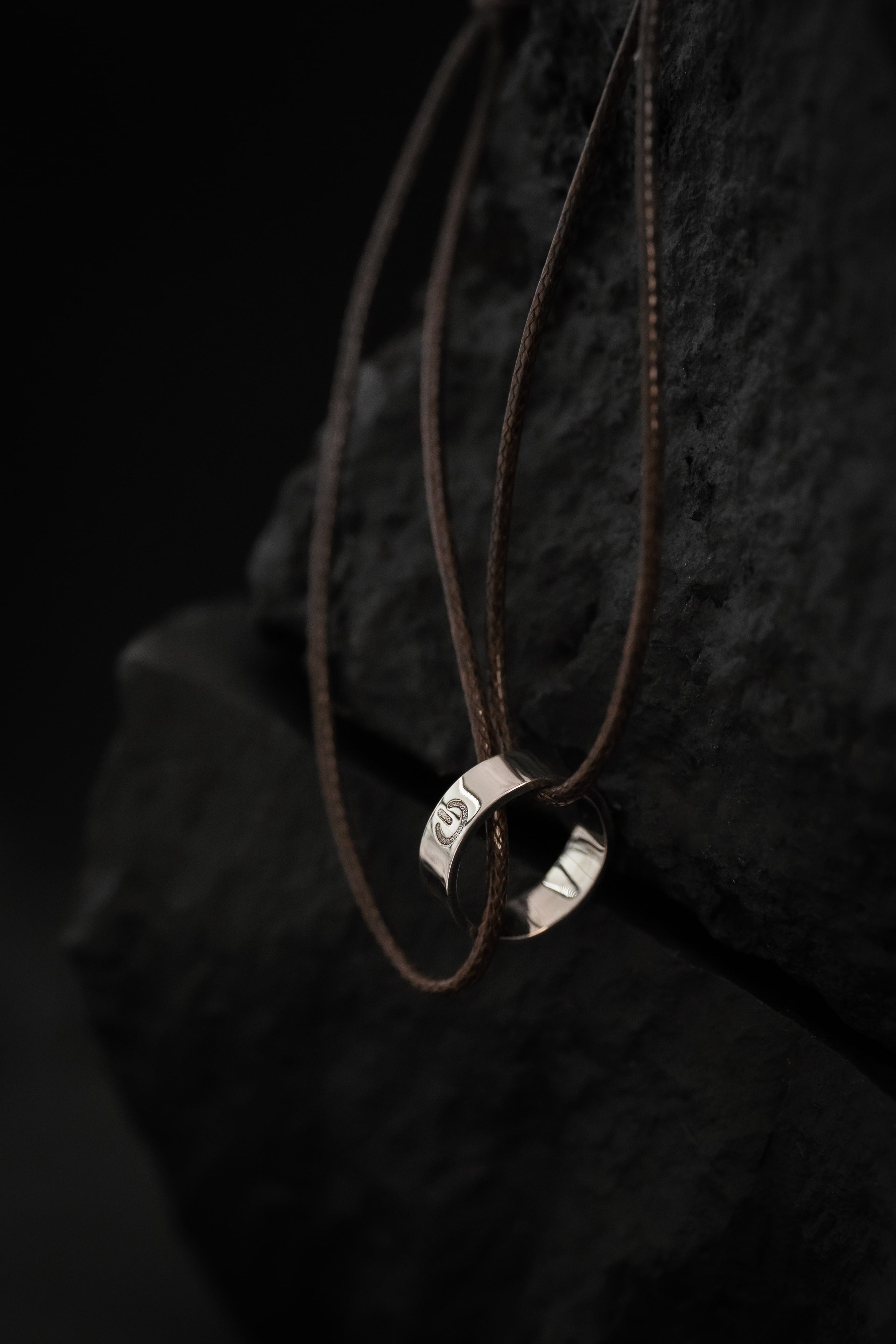 Power ON Men Cord Bracelet - One Ring