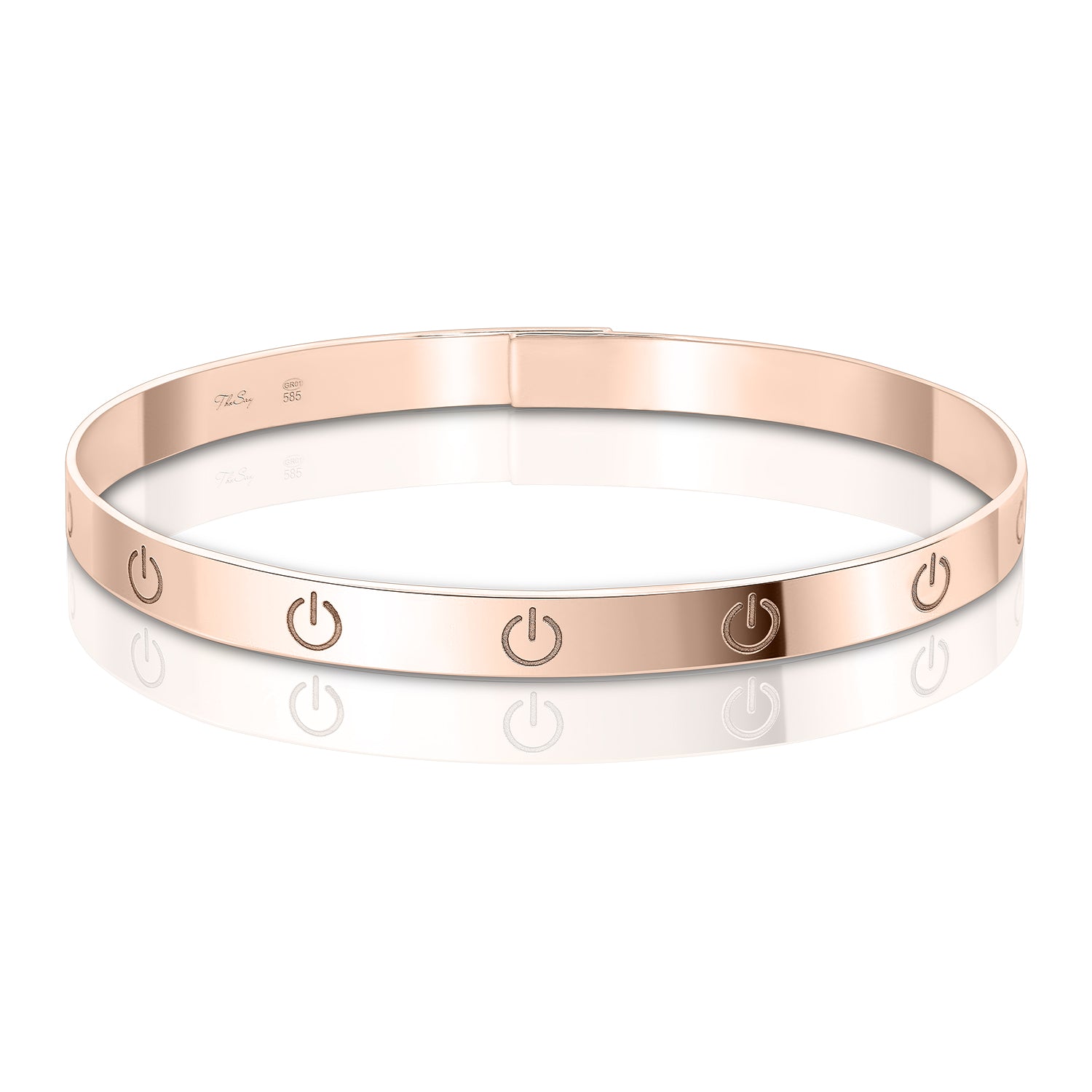 Power ON W - Gold Bangle