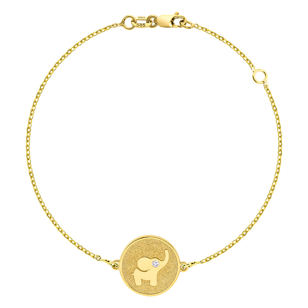 Thosay Elephant Gold Bracelet