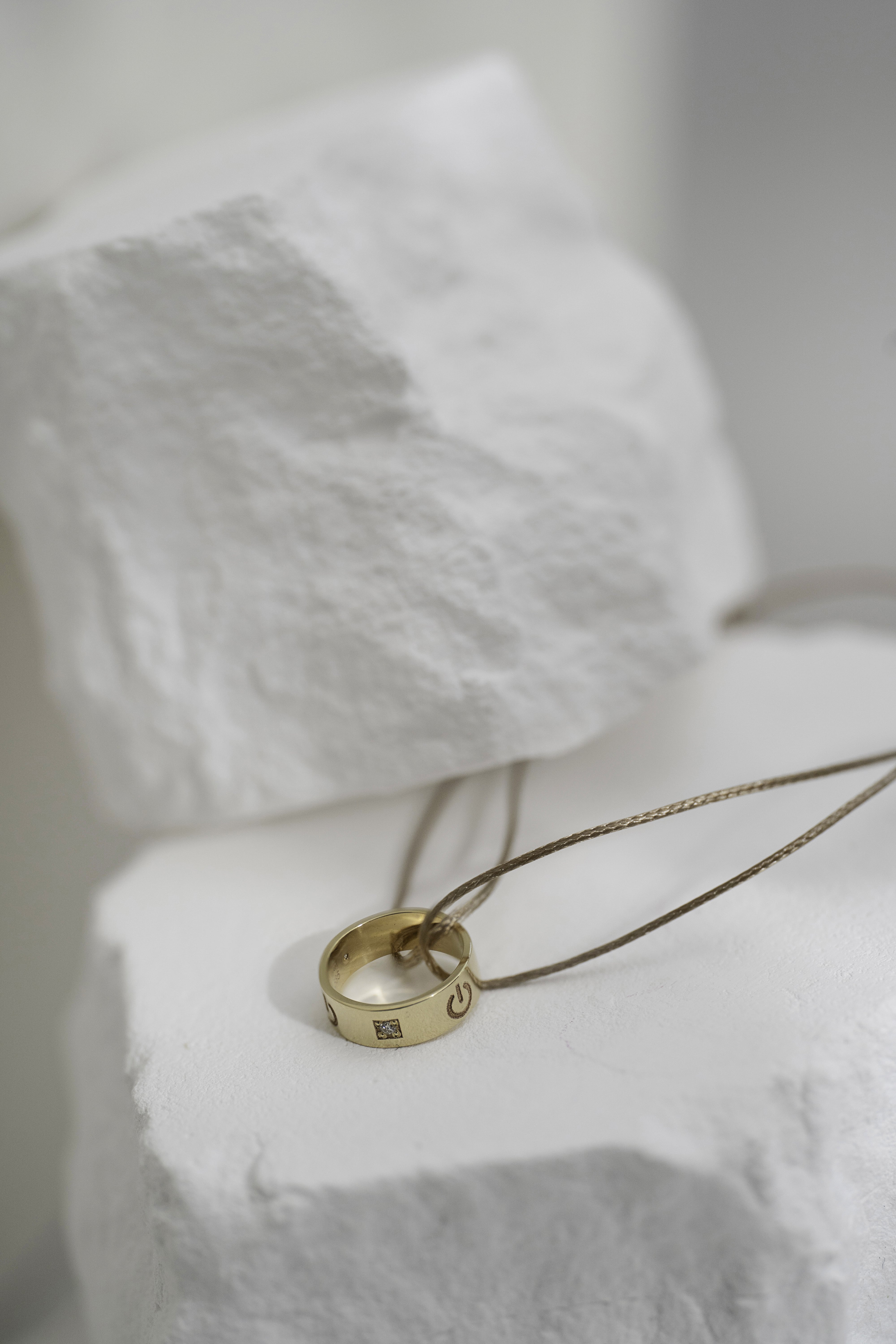 Power ON W - Cord Bracelet - One Ring