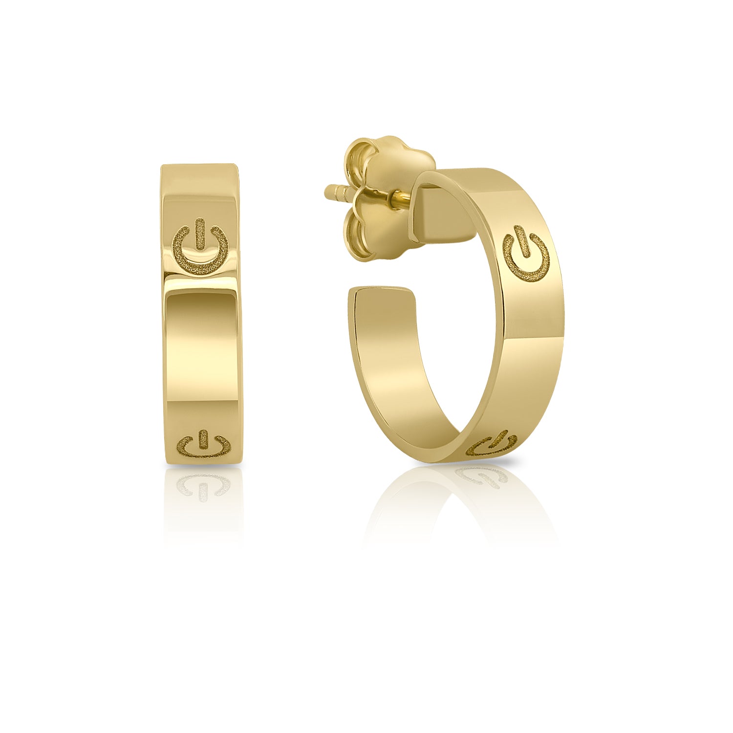 Power ON W - Gold Earrings