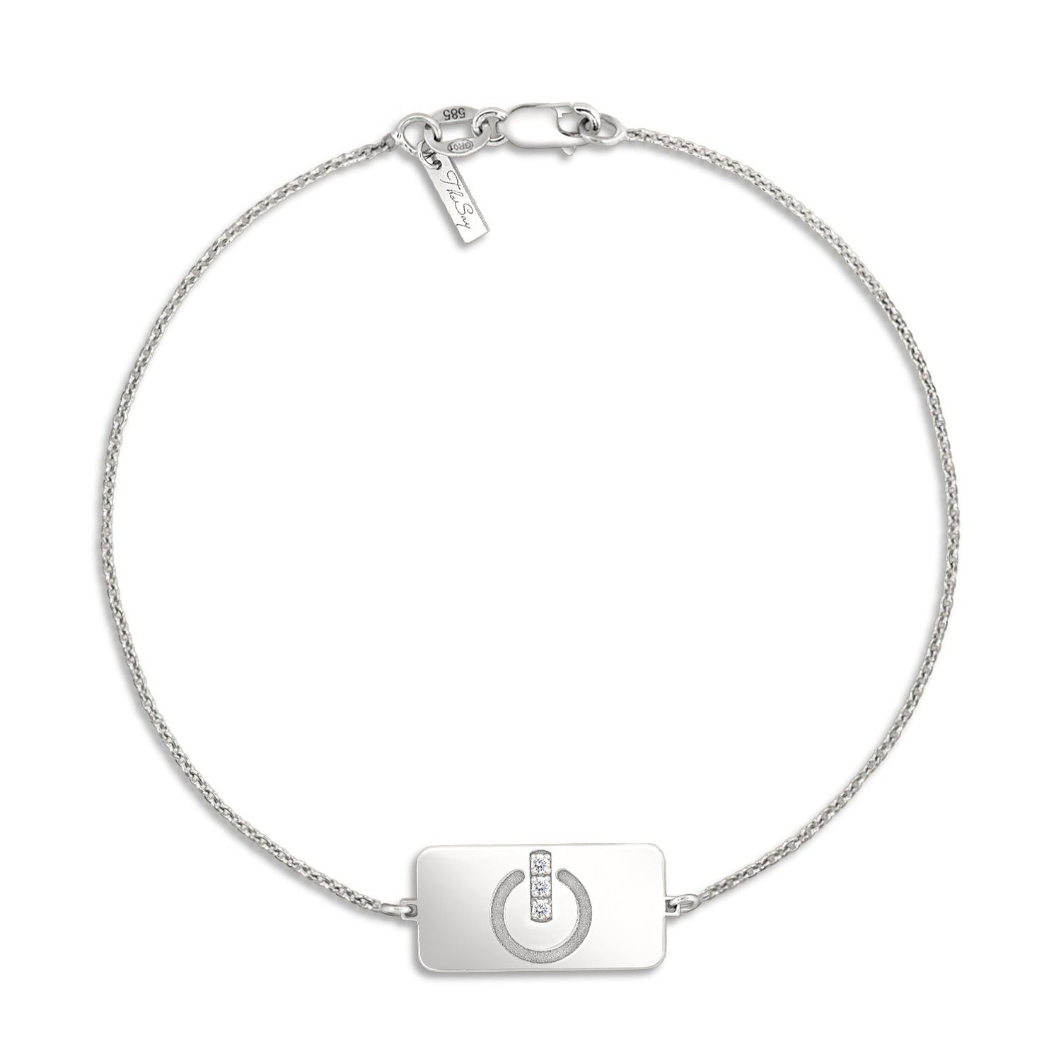 Power ON W - Gold Plate Bracelet