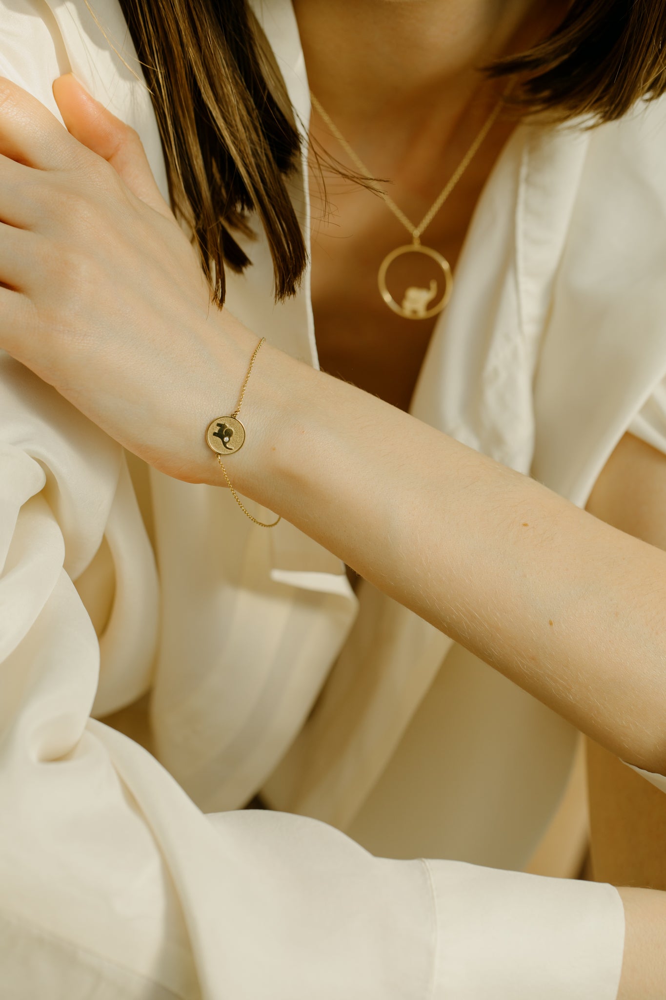 Thosay Elephant Gold Bracelet