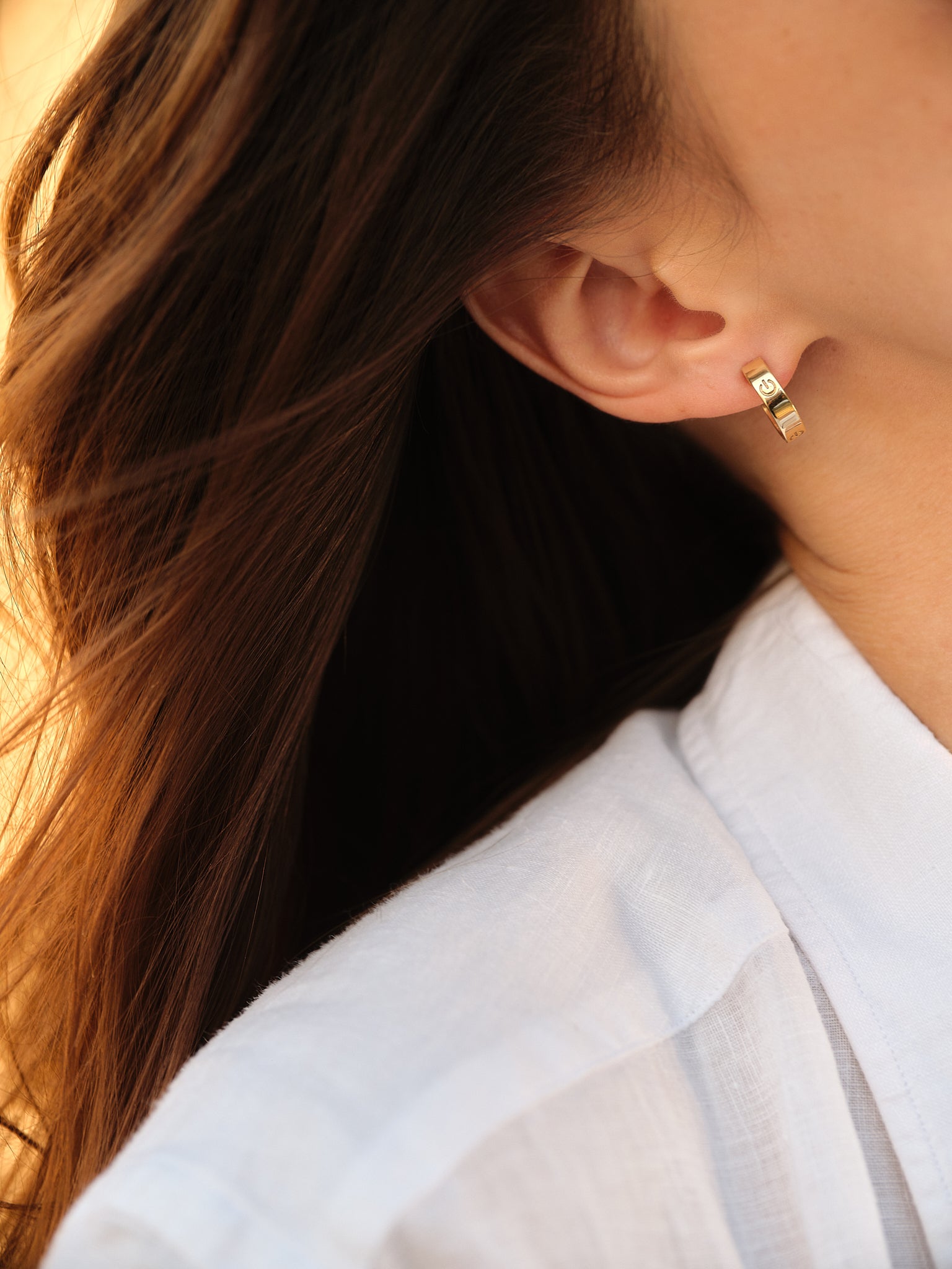 Power ON W - Gold Earrings